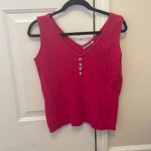 Kaily K pink sleeveless sweater